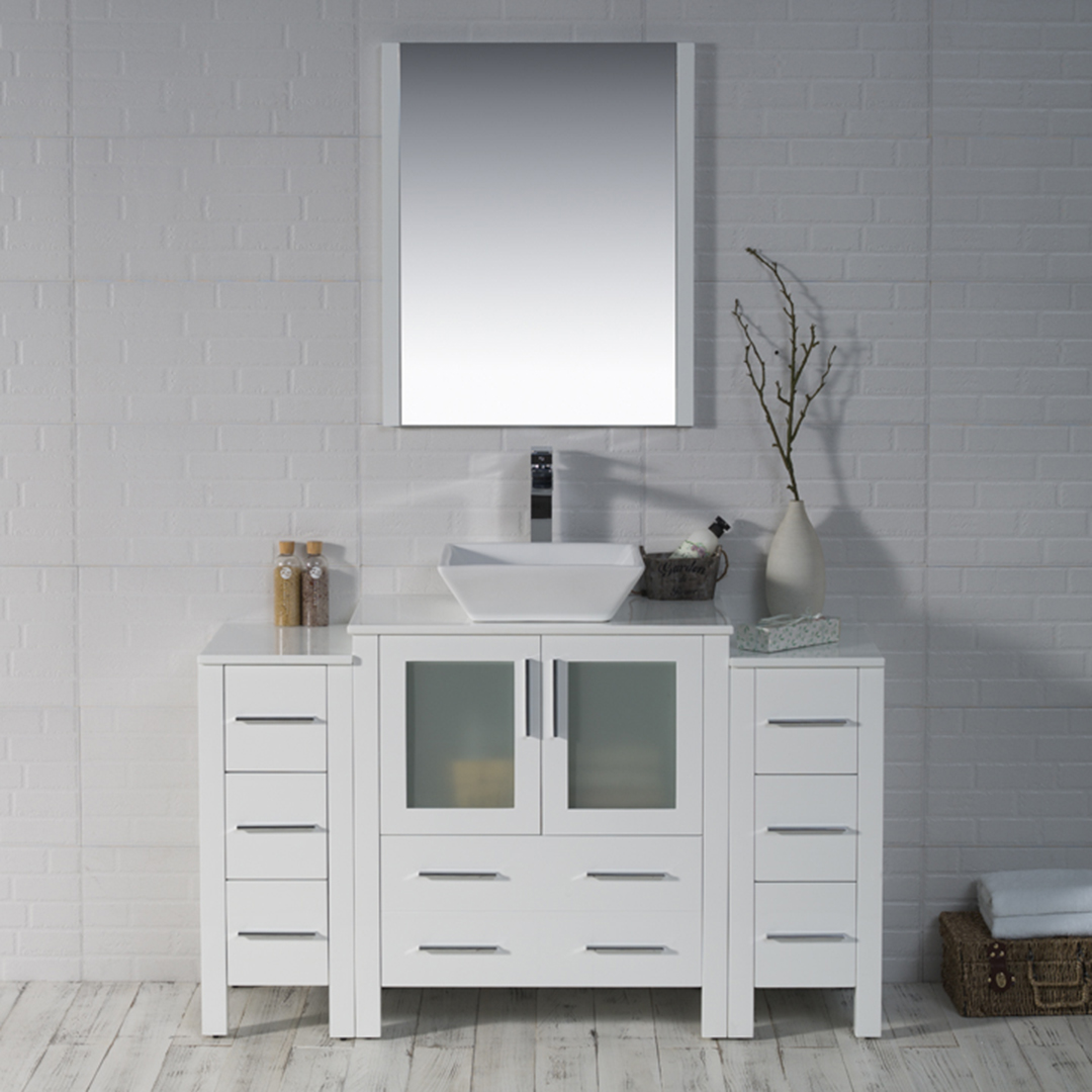 Sydney 54 Inch Vanity With Side Cabinet, 54 Inch Bathroom Vanity